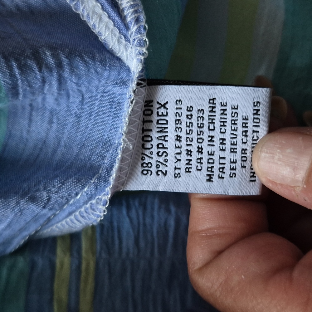 Escape By Habitat Stripe Beach  Shirt  In Palm Sz.XL NWT - Picture 6 of 8